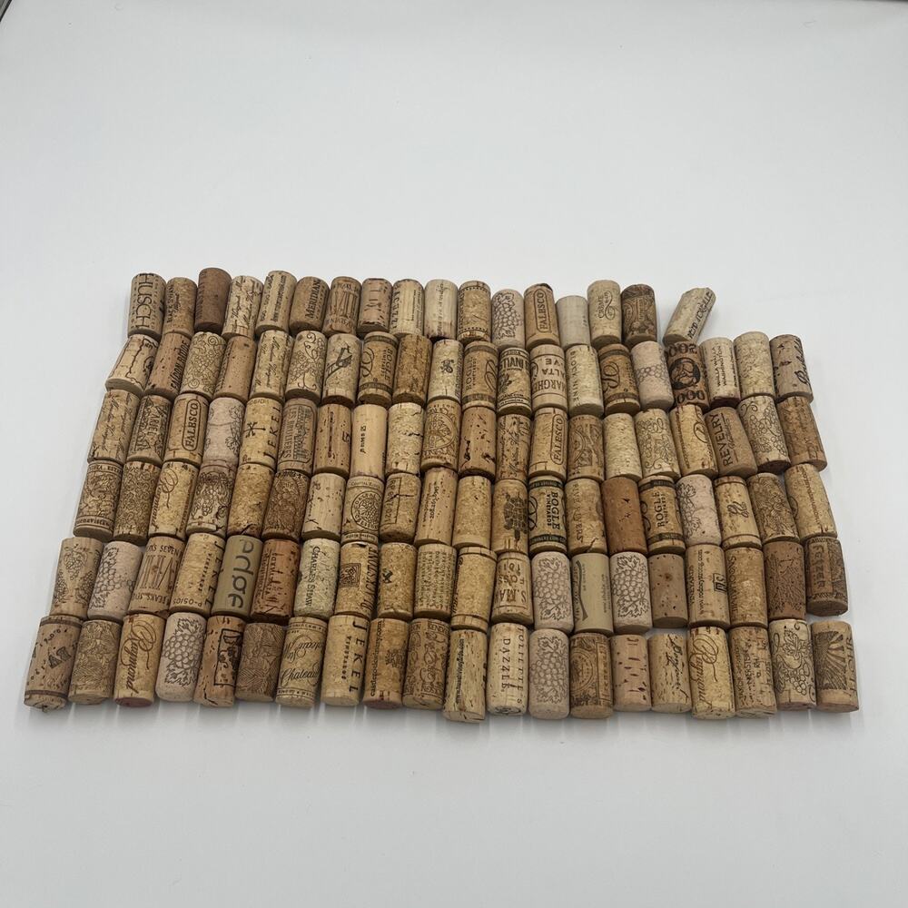 Lot of 117 Assorted Used WINE CORKS for Crafts - Mix of Natural & Synthetic